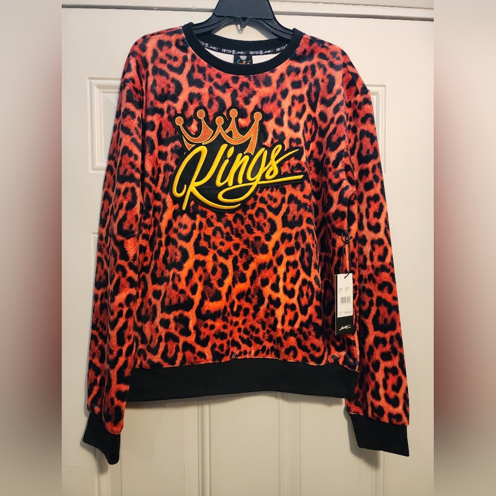 Nwt Switch Remarkable Sweatshirt With "Kings/Crown Leopard Print Sweatshirt